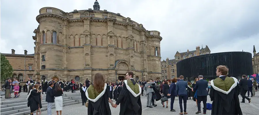 students graduating at McEwan Hall