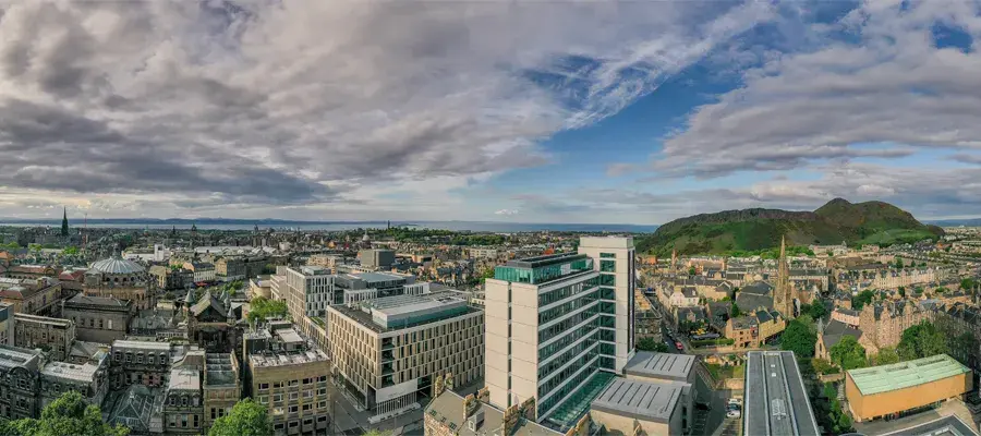 panoramic view of Edinburgh