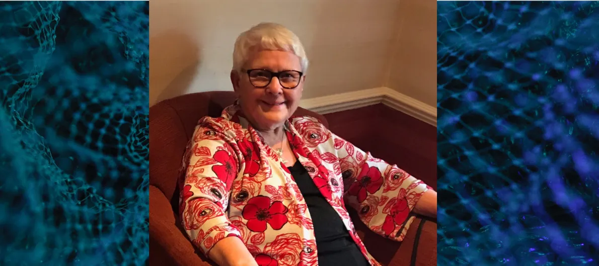 Image shows Sheila Saunders, a SCONe patient ambassador.