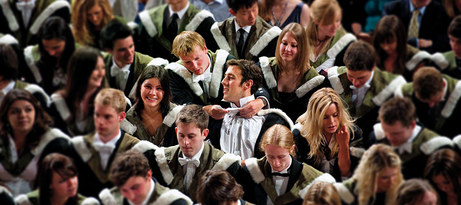 Photo of students at a graduation ceremony