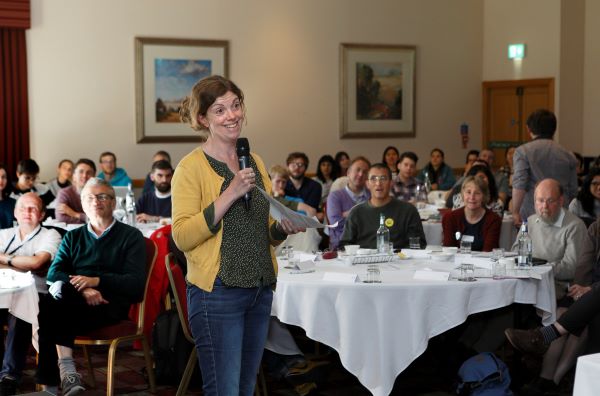 CRM group leader Prof Sally Lowell chairing a session at the CRM Science Retreat