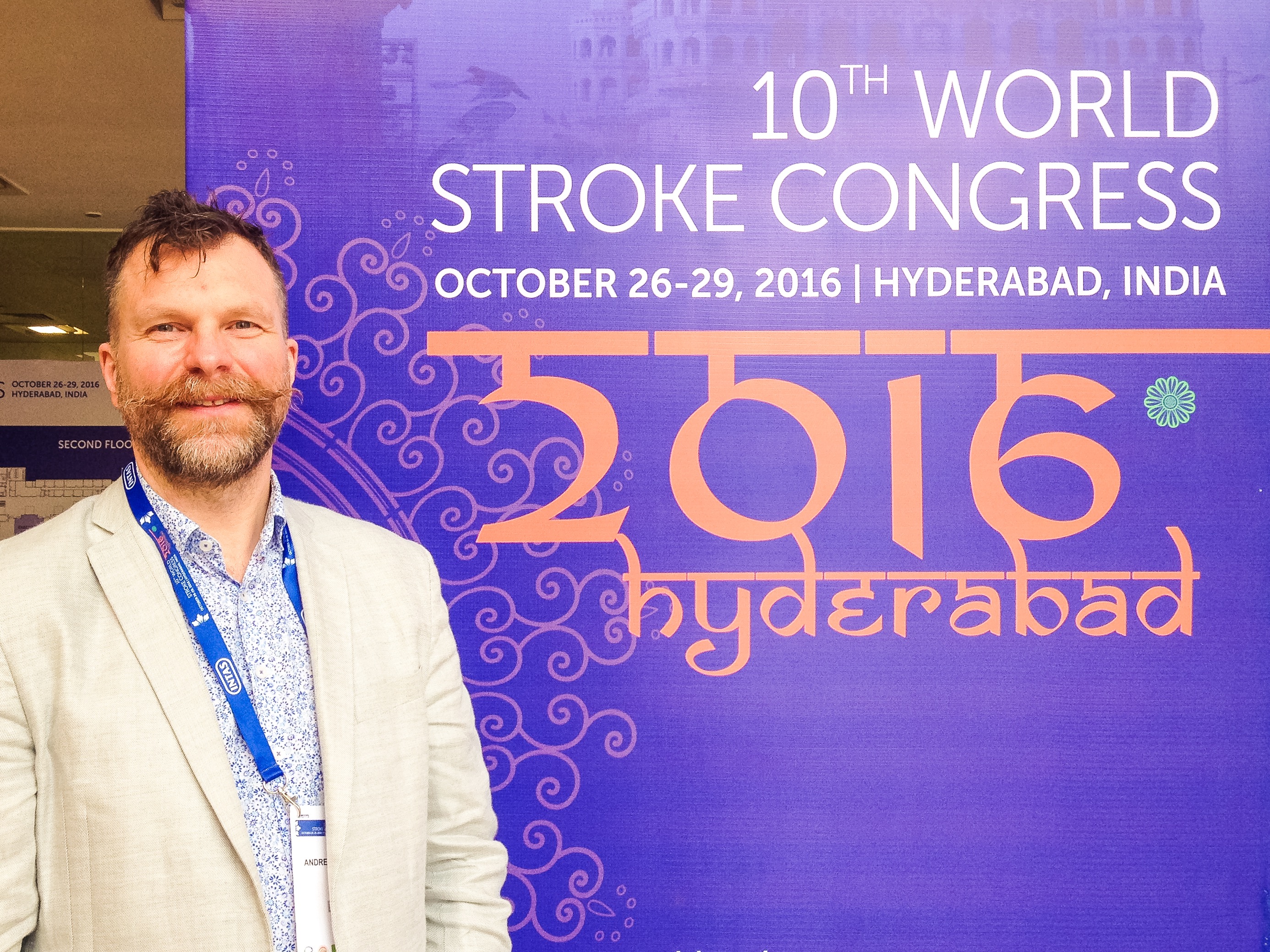 Prof Andrew Farrall at the World Stroke Congress on 26 Oct 2016