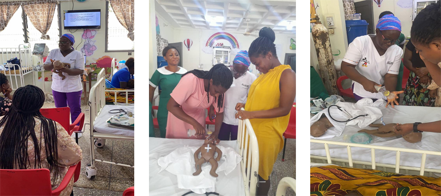 nurses in Ghana sharing teaching in Paediatric Medicine