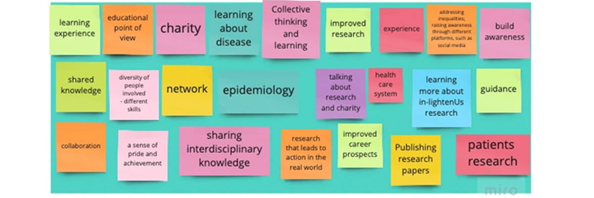 post it noes on a coloured background with talking points